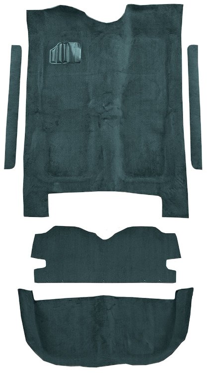 5-Piece Molded Cut Pile Carpet Kit for 1978 Chevrolet El Camino, GMC Caballero [OE-Style Jute Backing, Federal Blue]