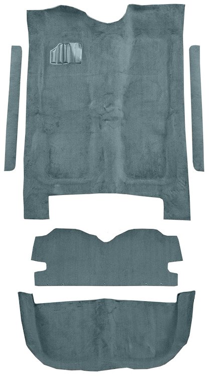 5-Piece Molded Cut Pile Carpet Kit for 1978 Chevrolet El Camino, GMC Caballero [Mass Backing, Powder Blue]