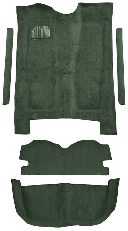 5-Piece Molded Cut Pile Carpet Kit for 1978 Chevrolet El Camino, GMC Caballero [Mass Backing, Sage Green]
