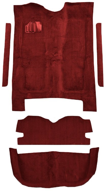 5-Piece Molded Cut Pile Carpet Kit for 1978 Chevrolet El Camino, GMC Caballero [Mass Backing, Dark Red/Carmine]