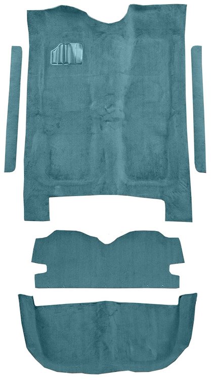 5-Piece Molded Cut Pile Carpet Kit for 1978 Chevrolet El Camino, GMC Caballero [Mass Backing, Blue]