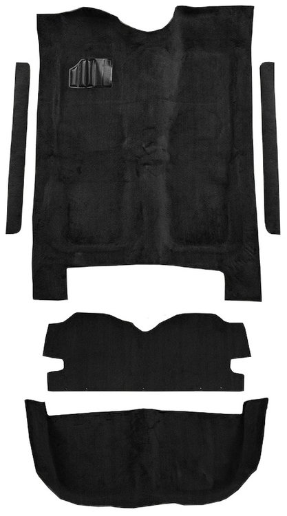 5-Piece Molded Cut Pile Carpet Kit for 1978 Chevrolet El Camino, GMC Caballero [Mass Backing, Black]