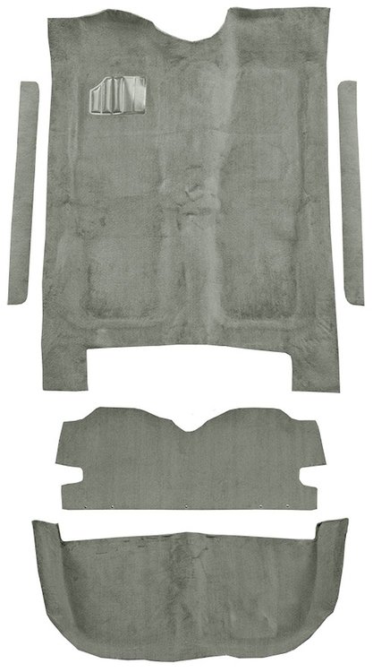 5-Piece Molded Cut Pile Carpet Kit for 1978 Chevrolet El Camino, GMC Caballero [Mass Backing, Silver]