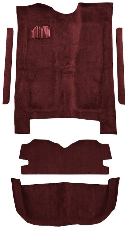 5-Piece Molded Cut Pile Carpet Kit for 1978 Chevrolet El Camino, GMC Caballero [Mass Backing, Maroon]