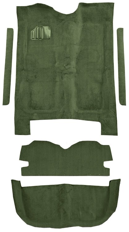 5-Piece Molded Cut Pile Carpet Kit for 1978 Chevrolet El Camino, GMC Caballero [Mass Backing, Willow Green]