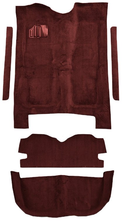 5-Piece Molded Cut Pile Carpet Kit for 1978 Chevrolet El Camino, GMC Caballero [Mass Backing, Claret/Oxblood]