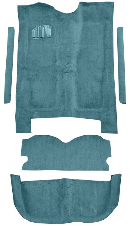 5-Piece Molded Cut Pile Carpet Kit for 1979-1981 Chevrolet El Camino, GMC Caballero [OE-Style Jute Backing, Blue]