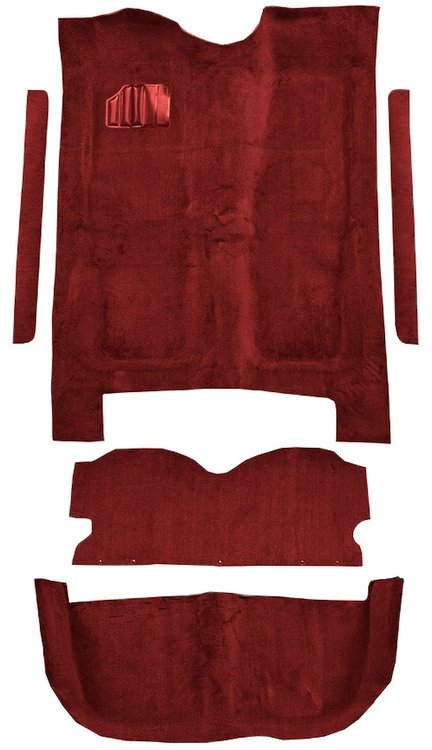 5-Piece Molded Cut Pile Carpet Kit for 1979-1981 Chevrolet El Camino, GMC Caballero [Mass Backing, Dark Red/Carmine]