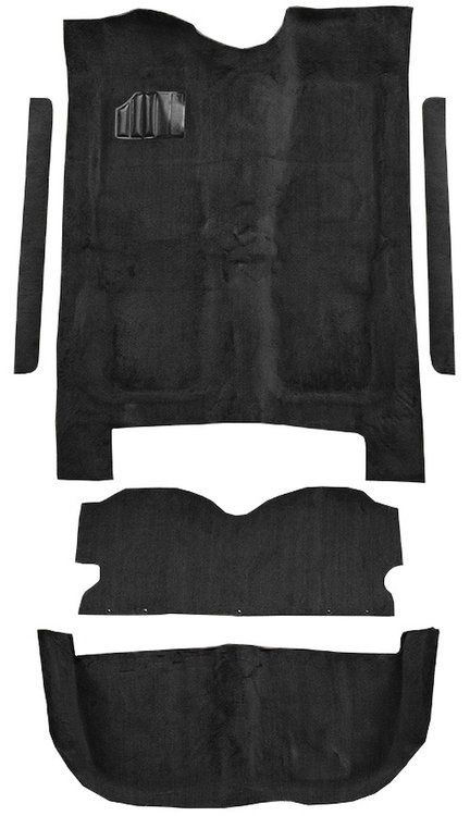 5-Piece Molded Cut Pile Carpet Kit for 1979-1981 Chevrolet El Camino, GMC Caballero [Mass Backing, Black]