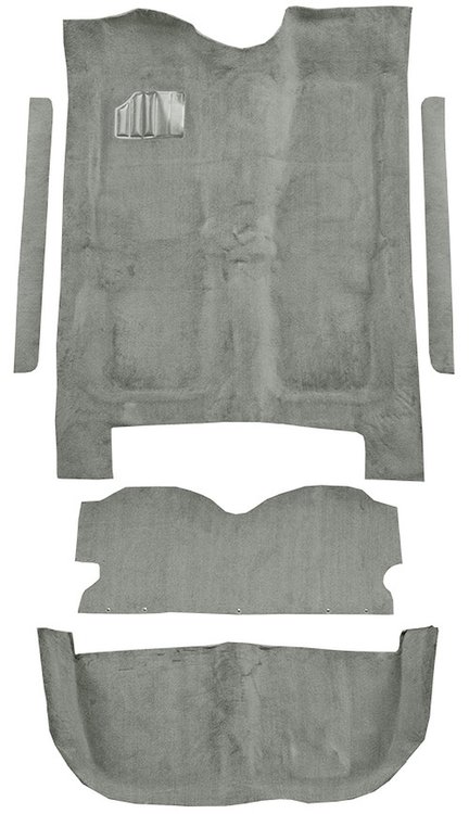 5-Piece Molded Cut Pile Carpet Kit for 1979-1981 Chevrolet El Camino, GMC Caballero [Mass Backing, Silver]