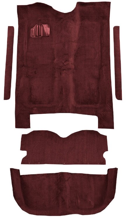 5-Piece Molded Cut Pile Carpet Kit for 1979-1981 Chevrolet El Camino, GMC Caballero [Mass Backing, Maroon]