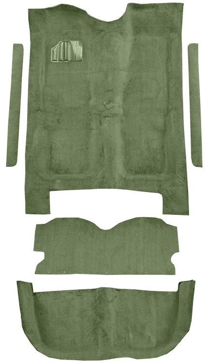 5-Piece Molded Cut Pile Carpet Kit for 1979-1981 Chevrolet El Camino, GMC Caballero [Mass Backing, Willow Green]