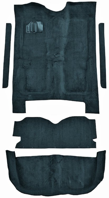 5-Piece Molded Cut Pile Carpet Kit for 1982-1986 Chevrolet El Camino, GMC Caballero [Mass Backing, Dark Blue]