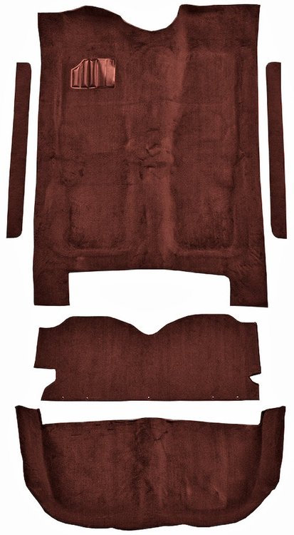 5-Piece Molded Cut Pile Carpet Kit for 1982-1986 Chevrolet El Camino, GMC Caballero [Mass Backing, Maple/Canyon]