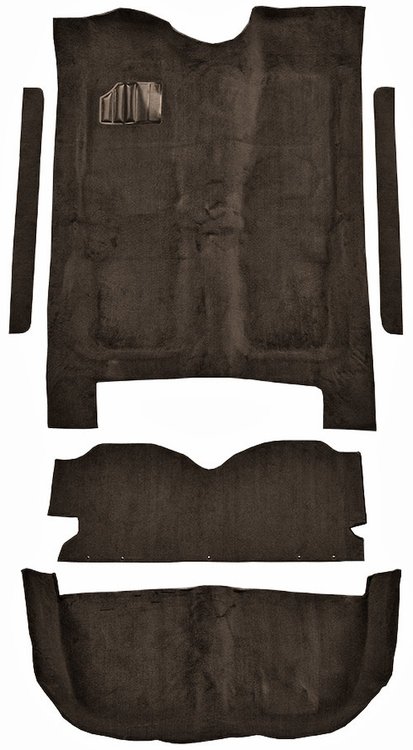5-Piece Molded Cut Pile Carpet Kit for 1982-1986 Chevrolet El Camino, GMC Caballero [Mass Backing, Dark Briar Brown]