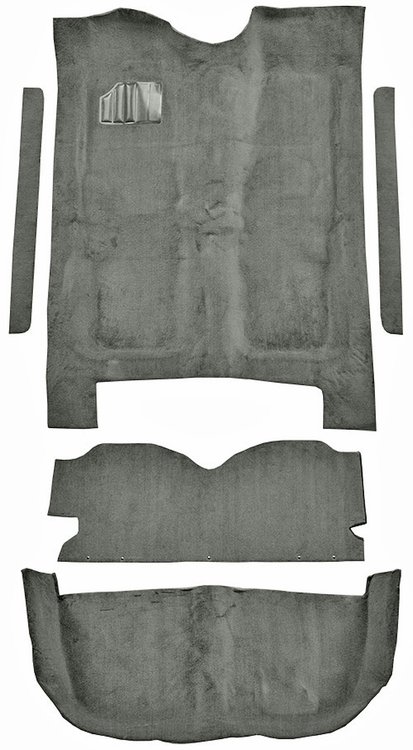 5-Piece Molded Cut Pile Carpet Kit for 1982-1986 Chevrolet El Camino, GMC Caballero [Mass Backing, Silver]