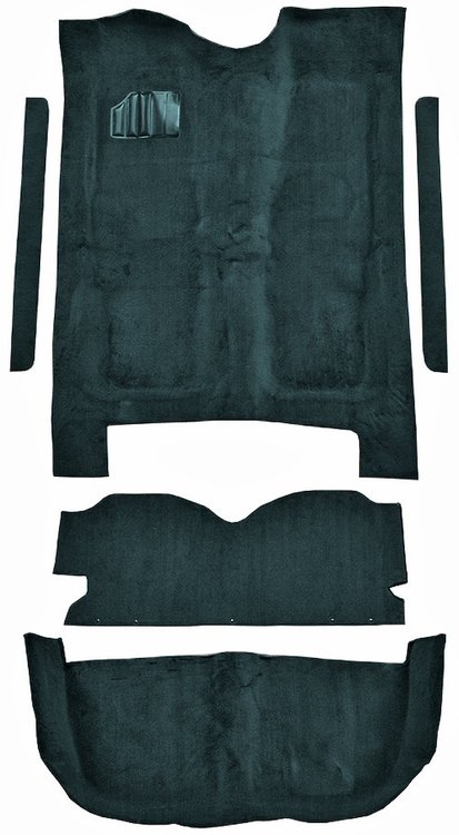 5-Piece Molded Cut Pile Carpet Kit for 1982-1986 Chevrolet El Camino, GMC Caballero [Mass Backing, Federal Blue]