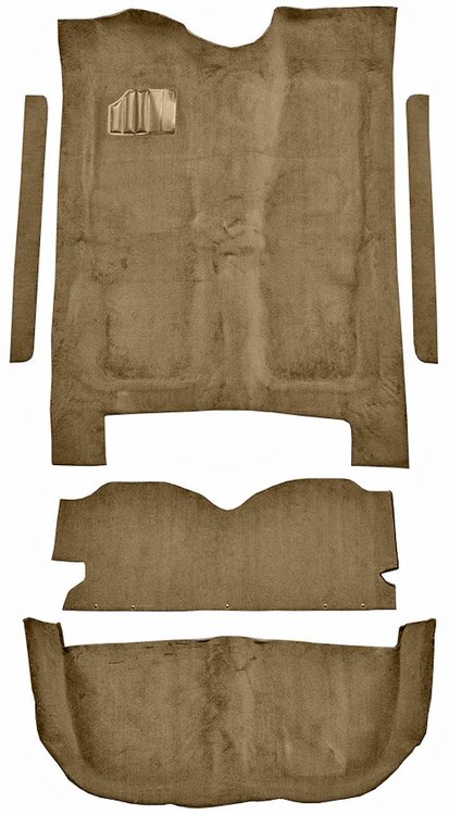 5-Piece Molded Cut Pile Carpet Kit for 1987 Chevrolet El Camino, GMC Caballero [OE-Style Jute Backing, Medium Doeskin]