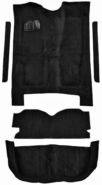 5-Piece Molded Cut Pile Carpet Kit for 1987 Chevrolet El Camino, GMC Caballero [OE-Style Jute Backing, Black]