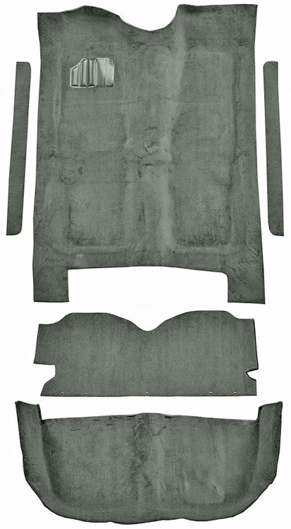 5-Piece Molded Cut Pile Carpet Kit for 1987 Chevrolet El Camino, GMC Caballero [OE-Style Jute Backing, Dove Gray]