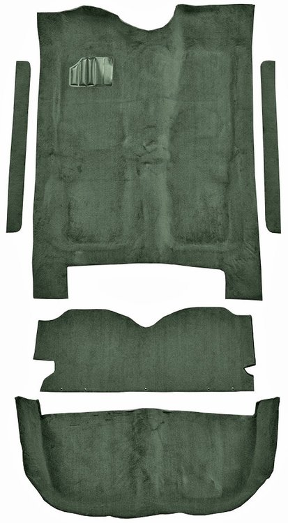 5-Piece Molded Cut Pile Carpet Kit for 1987 Chevrolet El Camino, GMC Caballero [Mass Backing, Sage Green]