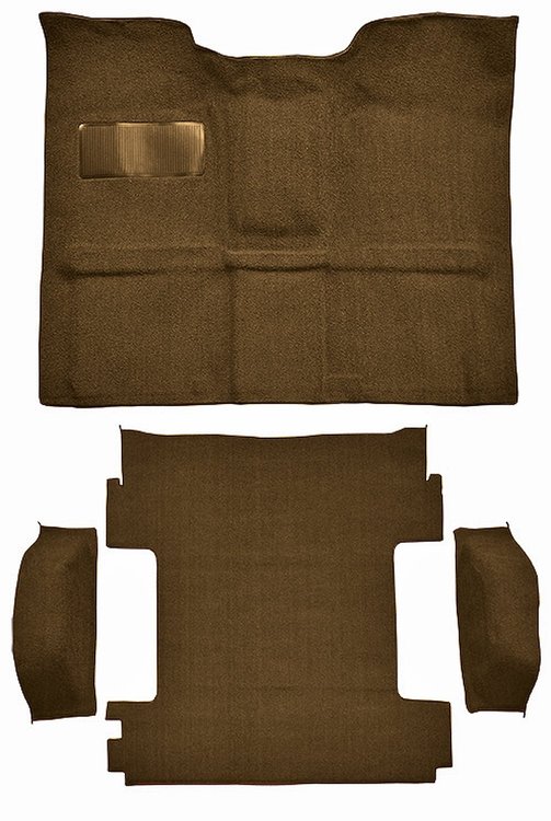 Molded Loop Carpet for 1969-1972 Chevrolet Blazer, 1970-1972 GMC Jimmy [OE-Style Jute Backing, 4-Piece, Dark Saddle]
