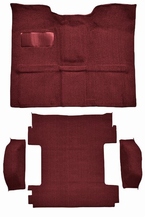 Molded Loop Carpet for 1969-1972 Chevrolet Blazer, 1970-1972 GMC Jimmy [OE-Style Jute Backing, 4-Piece, Maroon]