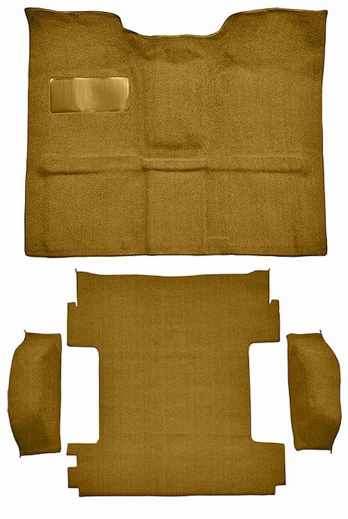 Molded Loop Carpet for 1969-1972 Chevrolet Blazer, 1970-1972 GMC Jimmy [OE-Style Jute Backing, 4-Piece, Gold]