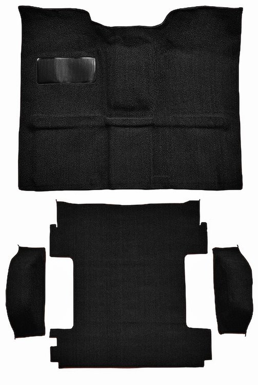 Molded Loop Carpet for 1969-1972 Chevrolet Blazer, 1970-1972 GMC Jimmy [Mass Backing, 4-Piece, Black]