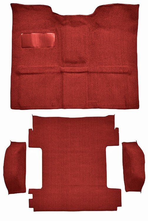 Molded Loop Carpet for 1969-1972 Chevrolet Blazer, 1970-1972 GMC Jimmy [Mass Backing, 4-Piece, Red]