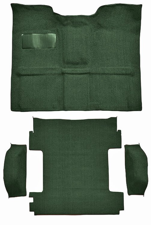 Molded Loop Carpet for 1969-1972 Chevrolet Blazer, 1970-1972 GMC Jimmy [Mass Backing, 4-Piece, Dark Green]