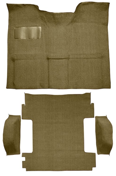 Molded Loop Carpet for 1969-1972 Chevrolet Blazer, 1970-1972 GMC Jimmy [Mass Backing, 4-Piece, 2WD, Fawn/Sandalwood]