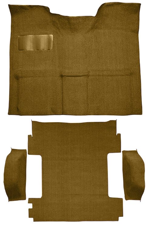 Molded Loop Carpet for 1969-1972 Chevrolet Blazer, 1970-1972 GMC Jimmy [Mass Backing, 4-Piece, 2WD, Gold]
