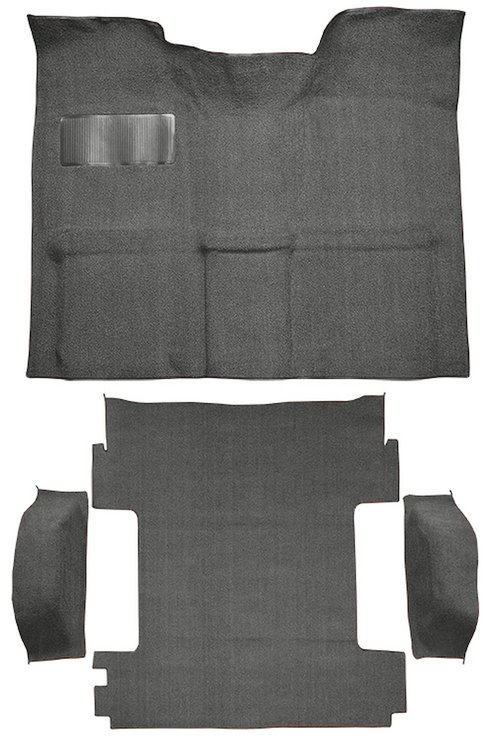 Molded Loop Carpet for 1969-1972 Chevrolet Blazer, 1970-1972 GMC Jimmy [Mass Backing, 4-Piece, 2WD, Gunmetal Gray]