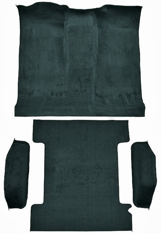 Molded Cut Pile Passenger and Cargo Area Carpet for 1974-1977 Chevy Blazer, GMC Jimmy [Mass Backing, 4-Piece, Dark Blue]