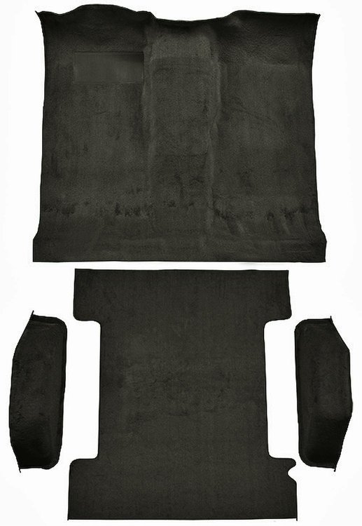 Molded Cut Pile Passenger and Cargo Area Carpet for 1974-1977 Chevy Blazer, GMC Jimmy [Mass Backing, 4-Piece, Charcoal]