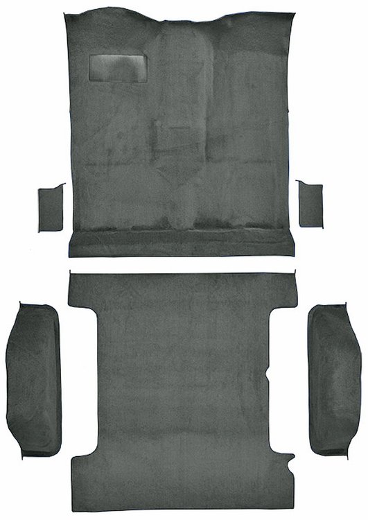 Molded Cut Pile Passenger and Cargo Area Carpet for 1978-1980 Chevrolet K5 Blazer, GMC Jimmy [Mass Backing, 6-Piece, Dark Gray]