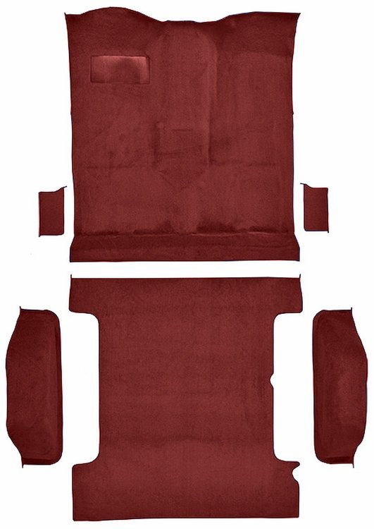 Molded Cut Pile Passenger/Cargo Area Carpet for 1978-1980 Chevy K5 Blazer, GMC Jimmy [Mass Backing, 6-Piece, Dark Red/Carmine]