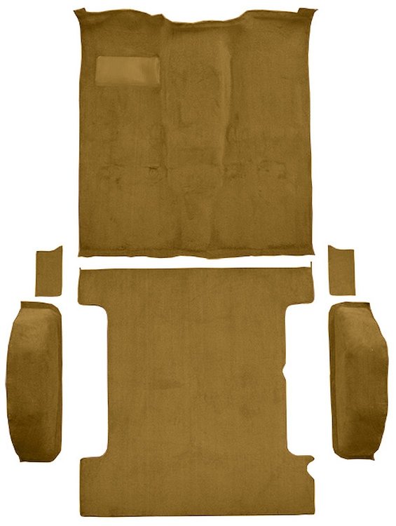 Molded Cut Pile Passenger and Cargo Area Carpet for 1981-1991 Chevrolet Blazer, GMC Jimmy [Mass Backing, 6-Piece, Buckskin]