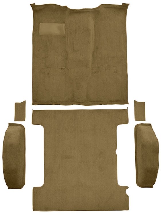 Molded Cut Pile Passenger and Cargo Area Carpet for 1981-1991 Chevrolet Blazer, GMC Jimmy [Mass Backing, 6-Piece, Caramel]