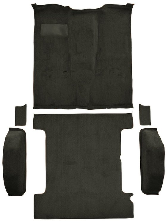 Molded Cut Pile Passenger and Cargo Area Carpet for 1981-1991 Chevrolet Blazer, GMC Jimmy [Mass Backing, 6-Piece, Charcoal]