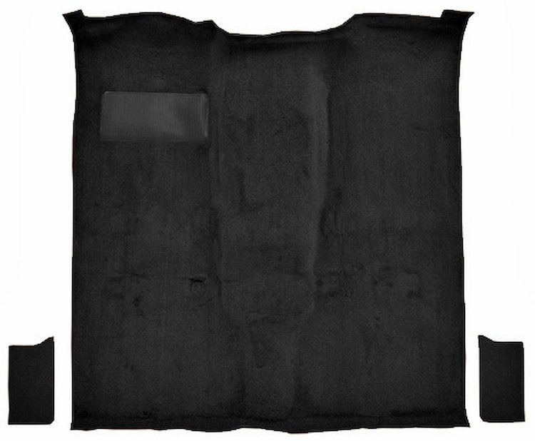Molded Cut Pile Passenger Area Carpet for 1981-1991 Chevrolet Blazer, GMC Jimmy [OE-Style Jute Backing, 3-Piece, Black]