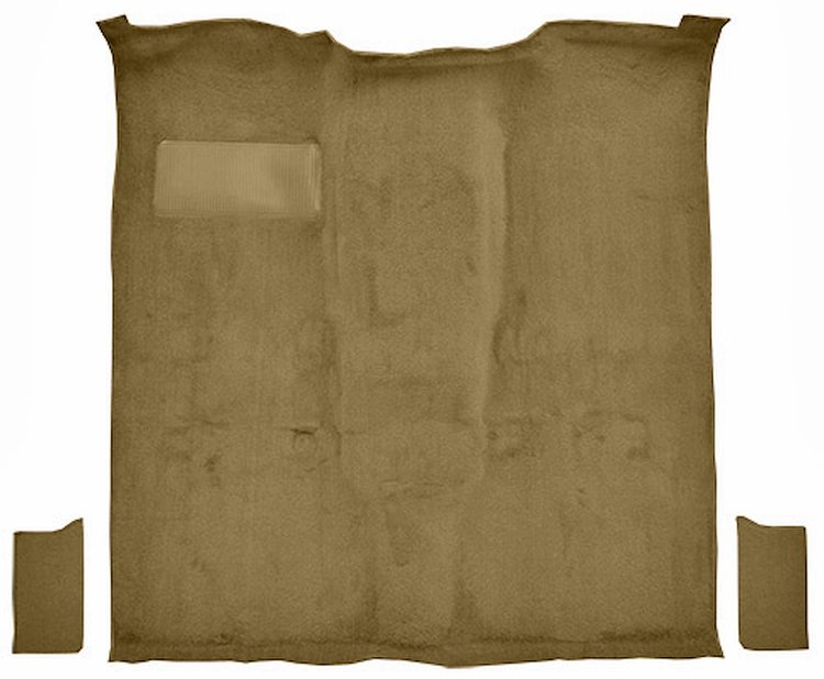 Molded Cut Pile Passenger Area Carpet for 1981-1991 Chevrolet Blazer, GMC Jimmy [OE-Style Jute Backing, 3-Piece, Caramel]