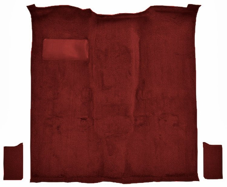 Molded Cut Pile Passenger Area Carpet for 1981-1991 Chevrolet Blazer, GMC Jimmy [OE-Style Jute Backing, 3-Piece, Oxblood]
