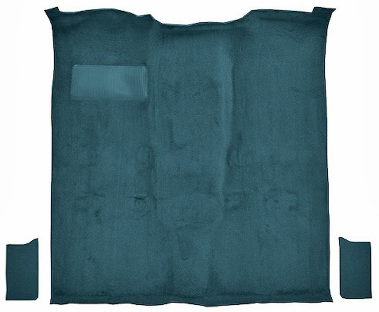 Molded Cut Pile Passenger Area Carpet for 1981-1991 Chevrolet Blazer, GMC Jimmy [OE-Style Jute Backing, 3-Piece, Blue]