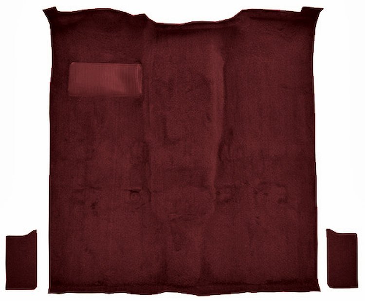 Molded Cut Pile Passenger Area Carpet for 1981-1991 Chevrolet Blazer, GMC Jimmy [Mass Backing, 3-Piece, Maroon]