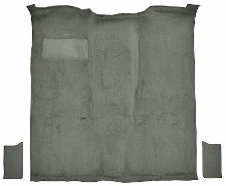 Molded Cut Pile Passenger Area Carpet for 1981-1991 Chevrolet Blazer, GMC Jimmy [Mass Backing, 3-Piece, Silver]
