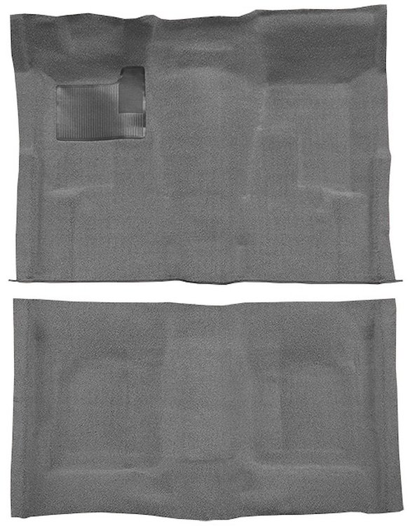 Molded Cut Pile Carpet for 1974-1979 Chevrolet Nova [Mass Backing, Automatic Transmission, Medium Gray]
