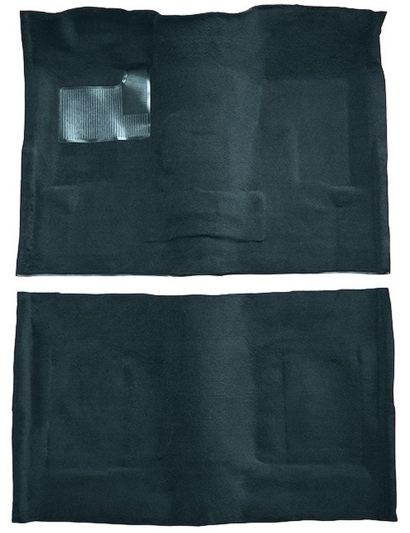 Molded Cut Pile Carpet for 1974-1979 Chevrolet Nova [OE-Style Jute Backing, 4-Speed Transmission, Dark Blue]