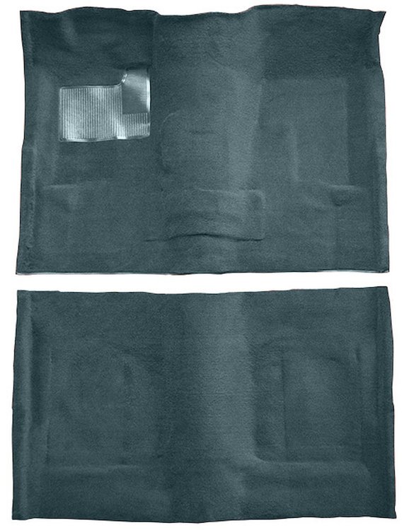 Molded Cut Pile Carpet for 1974-1979 Chevrolet Nova [Mass Backing, 4-Speed Transmission, Powder Blue]